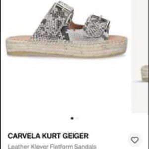 Snake skin leather espadrille sandals Kurt Geiger